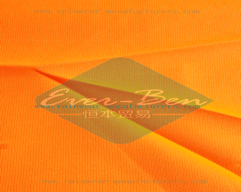 Orange fabrics for safety jackets and vests